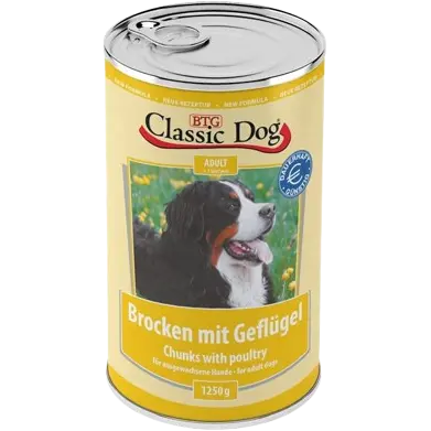 BTG Classic Dog Dose Brocken mit Geflügel 1250 g