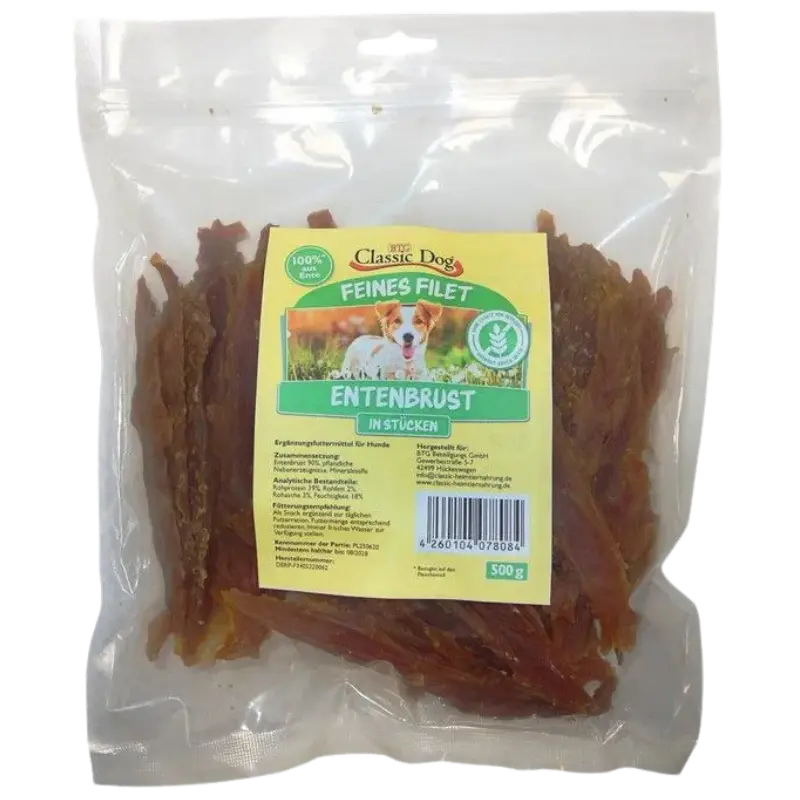 BTG Classic Dog Feines Filet Entenbrustfilets 500 g
