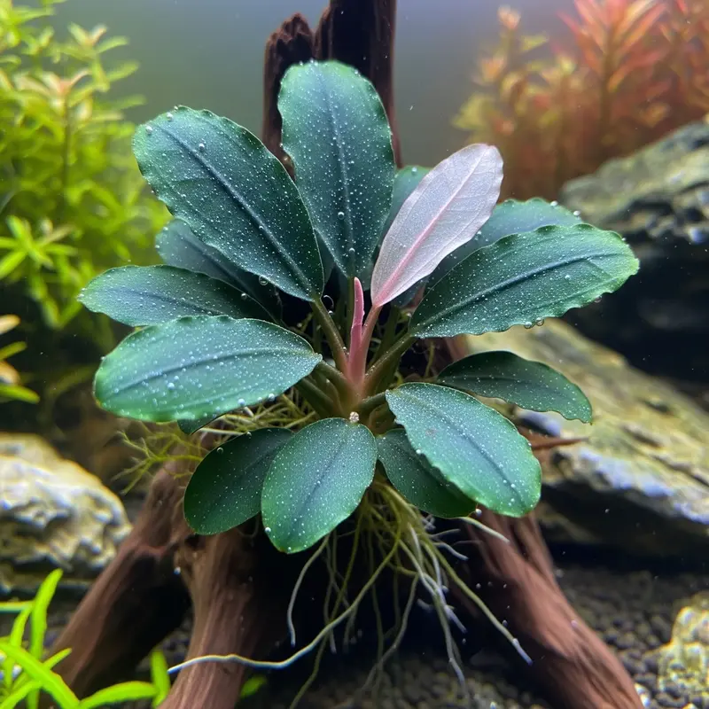 Bucephalandra Aqua Artica – Die eisige Eleganz für dein Hardscape / Dennerle-Plants