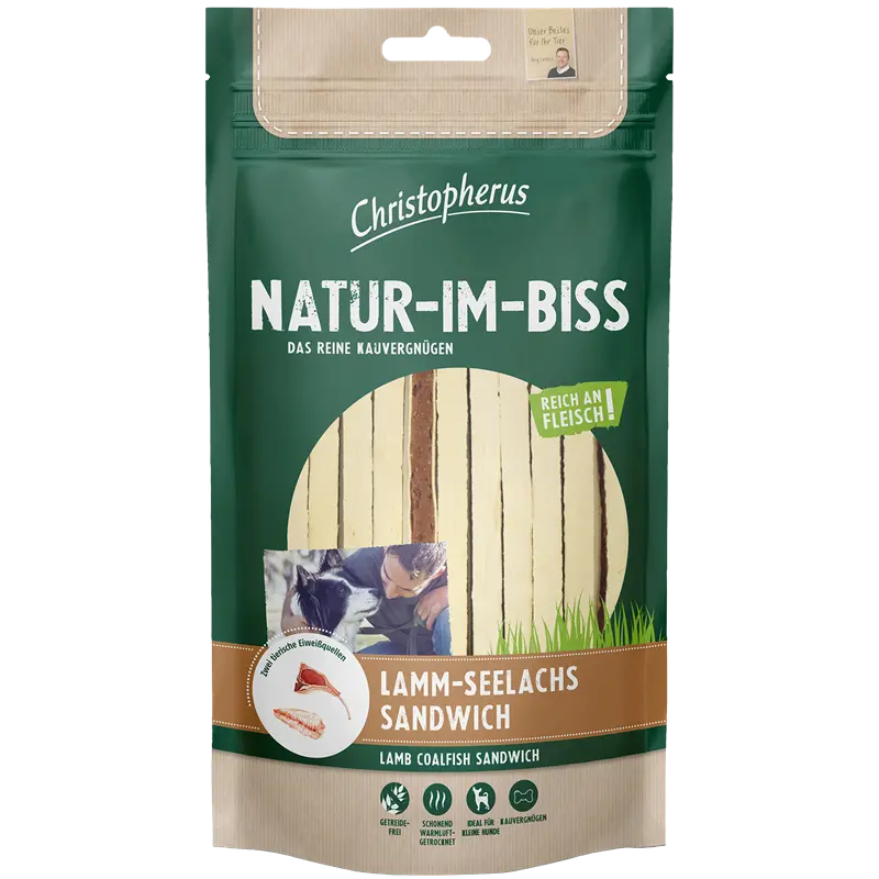 Christopherus Natur-Im-Biss Lamm-Seelachs-Sandwich 70 g