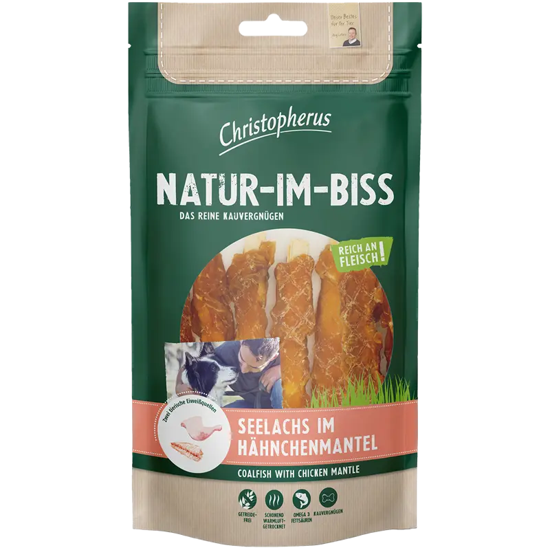 Christopherus Natur-Im-Biss Seelachs im Hähnchenmantel 70 g