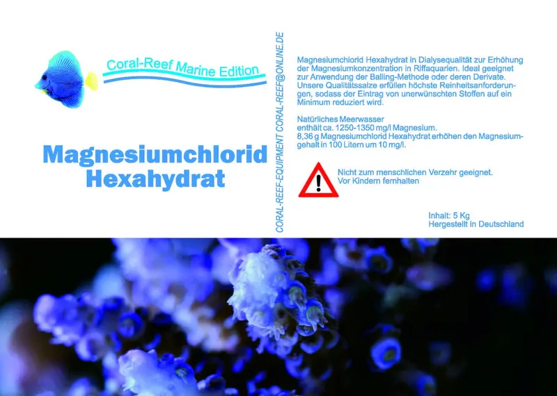 Coral Reef Magnesiumchlorid Hexahydrat 20kg Sack Erhöhung Magnesiumwertes