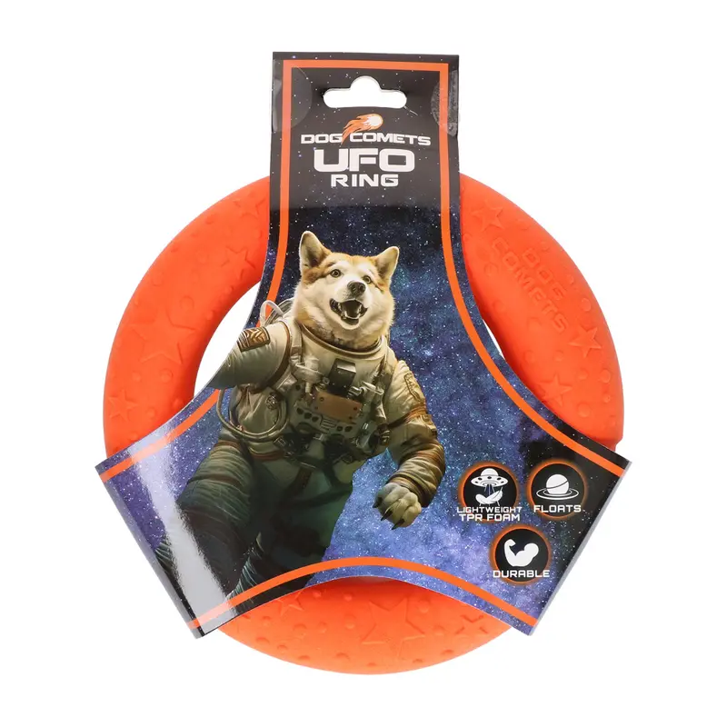 Dog Comets UFO Ring Schwimmspielzeug für Hunde – Robuster Wurfring aus TPR