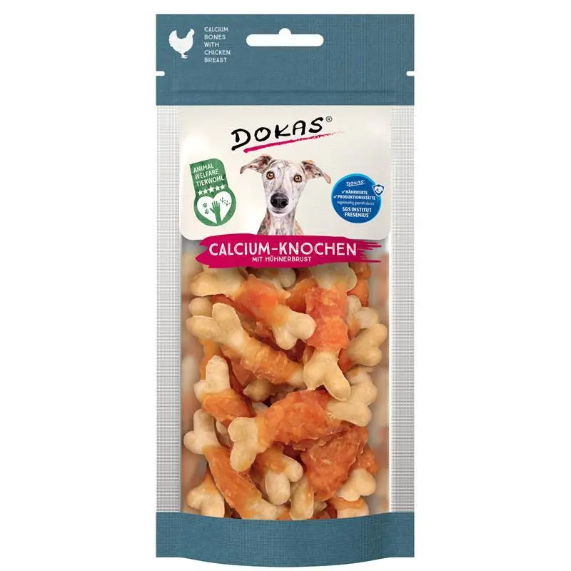 Dokas Dog Calcium-Knochen mit Hühnerbrust 75g