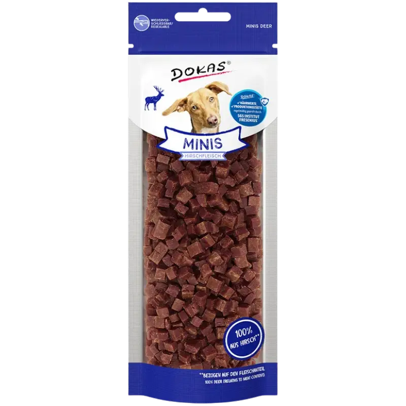 DOKAS Dog Minis Hirschfleisch 60 g  | Hundesnack
