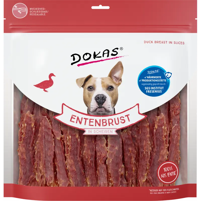 DOKAS Entenbrust in Scheiben 900 g | Hundesnack