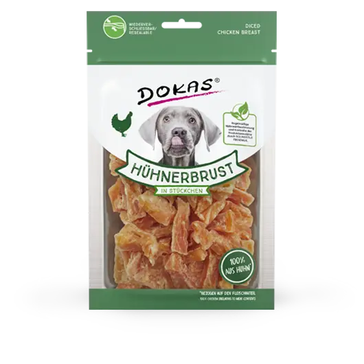 Dokas Hunde Snack Hühnerbrustfilet in Stückchen