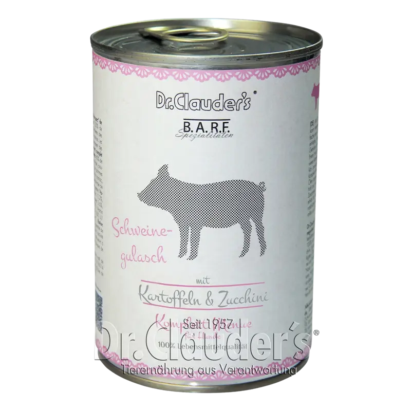 Dr.Clauder's BARF Dog Komplettmenü Schweinegulasch 400 g