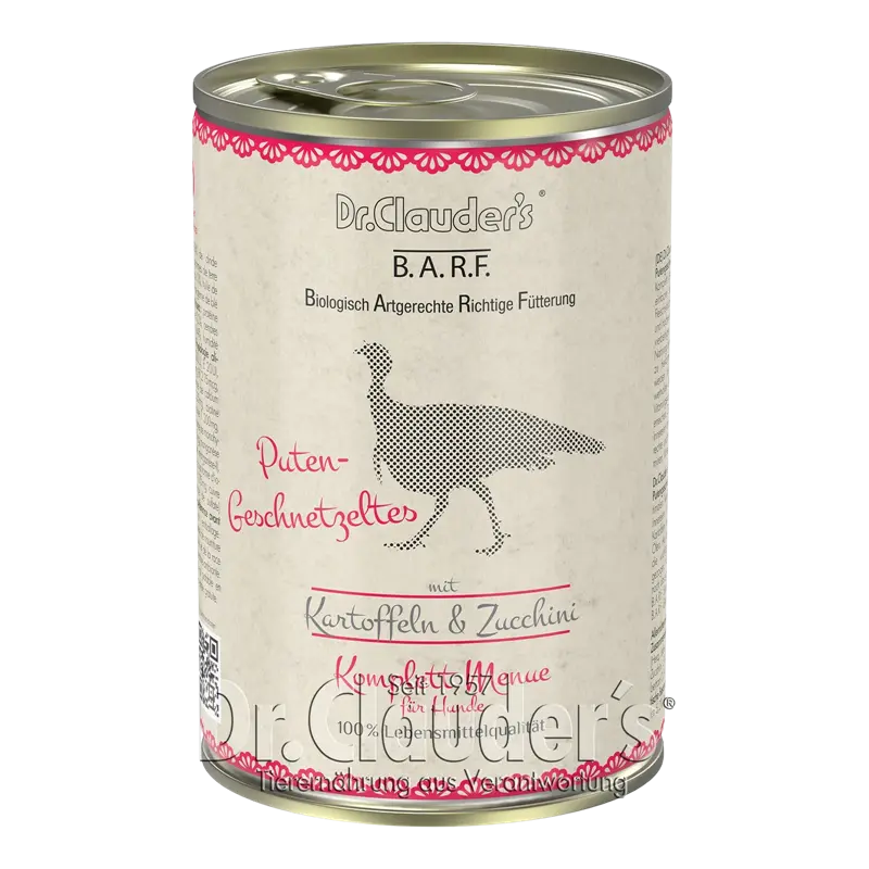 Dr.Clauder's BARF Komplettmenü Putengeschnetzeltes 400 g