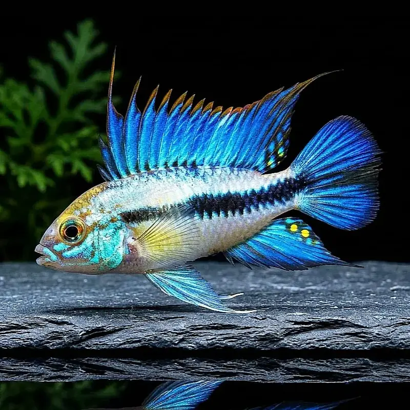 Dreistreifen-Zwergbuntbarsch – Apistogramma trifasciata 🐠🌿