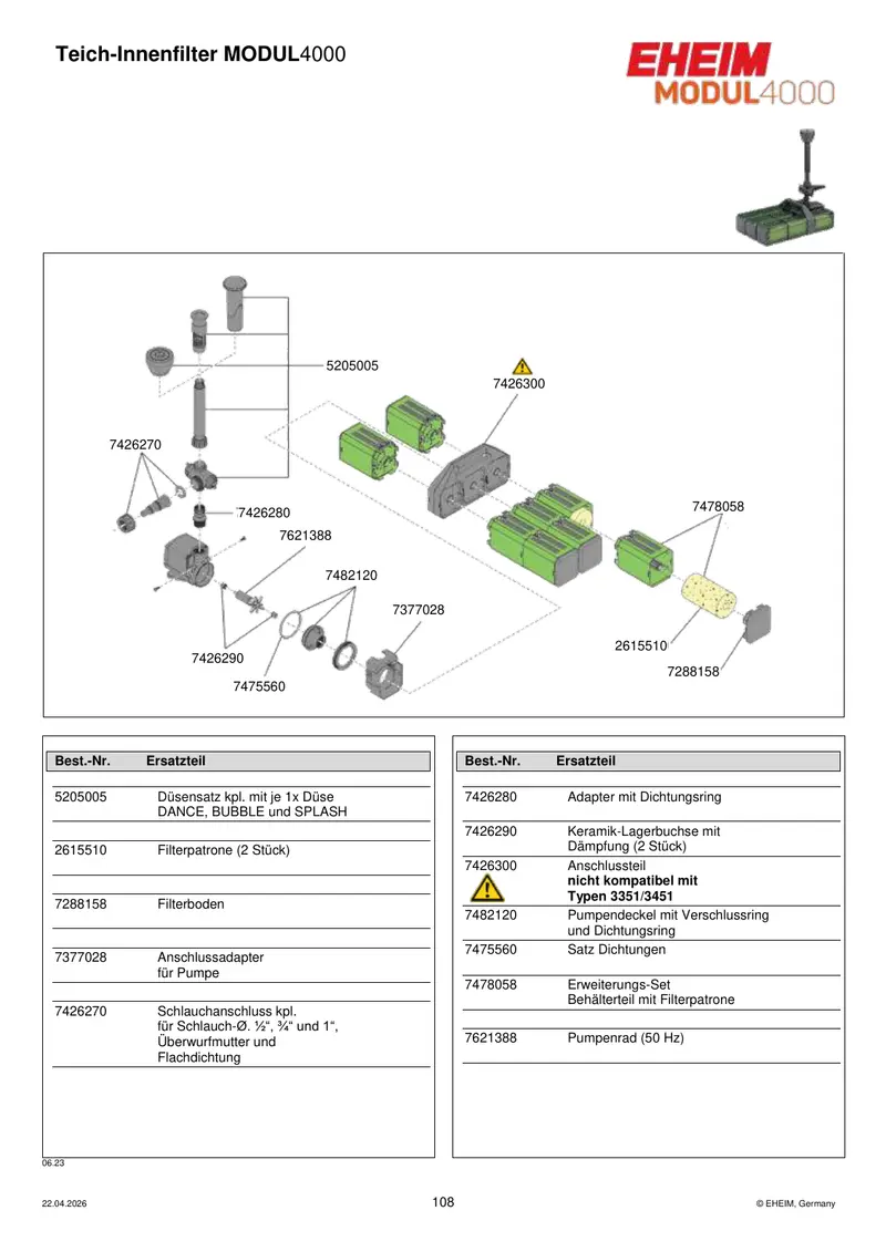 EHEIM Anschlussteil f. MODUL4000 7426300