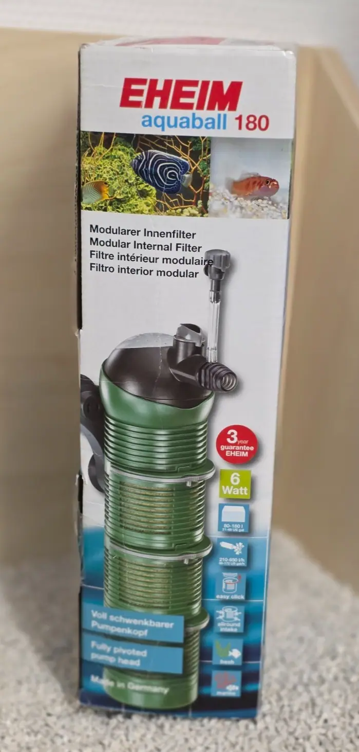 EHEIM aquaball 180 Innenfilter 2403020 Filter Aquarium 80-180 Liter - 650l/h
