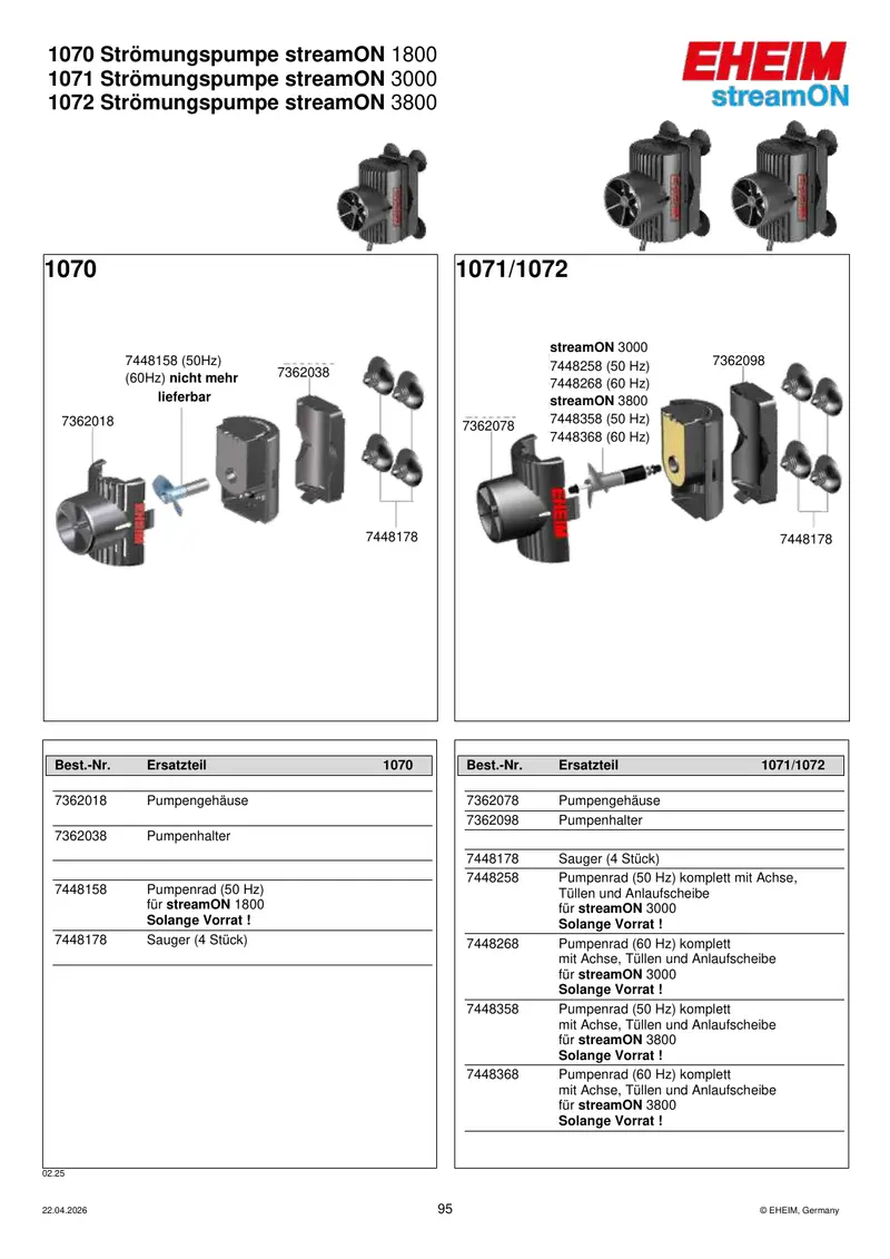 EHEIM Pumpengehäuse 7362078