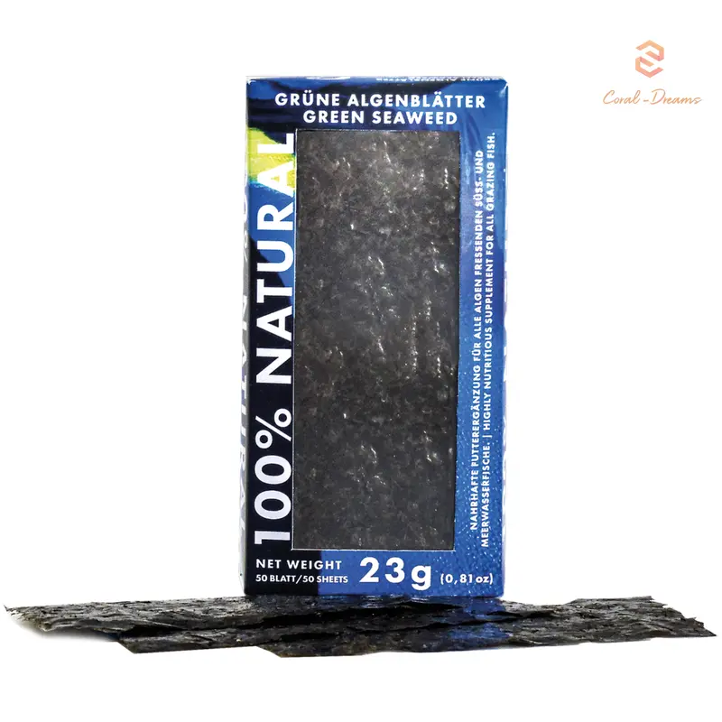 Fauna Marin 100% NATURAL Grüne Algenblätter / Green Seaweed 23g
