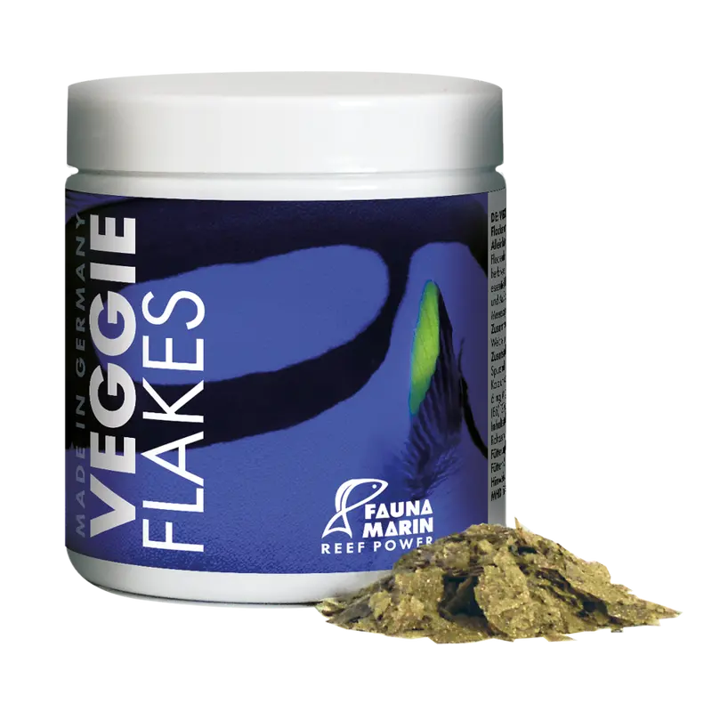 Fauna Marin Veggie Flakes – Flockenfutter für Pflanzenfresser | 30 g