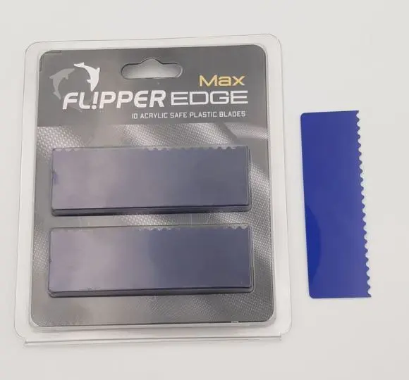 Flipper Edge Max - 10 Kunststoffschaberklingen blau für Acrylglasaquarien