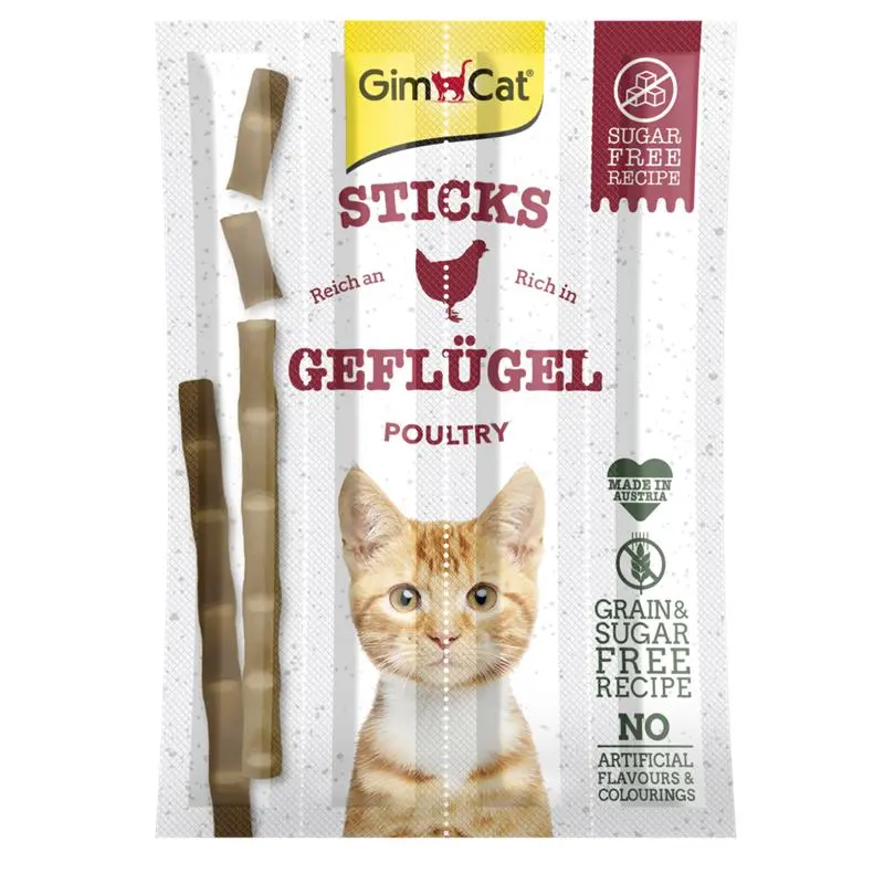 GimCat Sticks mit Geflügel & Leber getreidefrei 4 St.