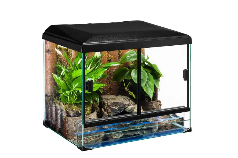 Glas Terrarium Set Turtle 60x40x45cm Glasterrarium 108 Liter rechteck Terraset