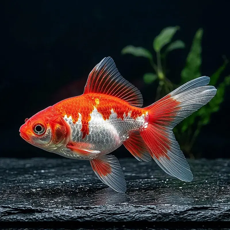 Goldfisch Sarasa - Carassius auratus ❤️🤍