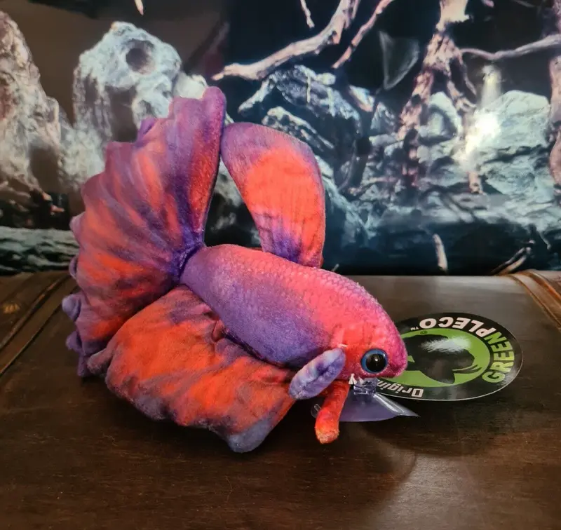 GreenPleco Kuscheltier Plushie "Kampffisch" Betta Uva Aquarium Deko