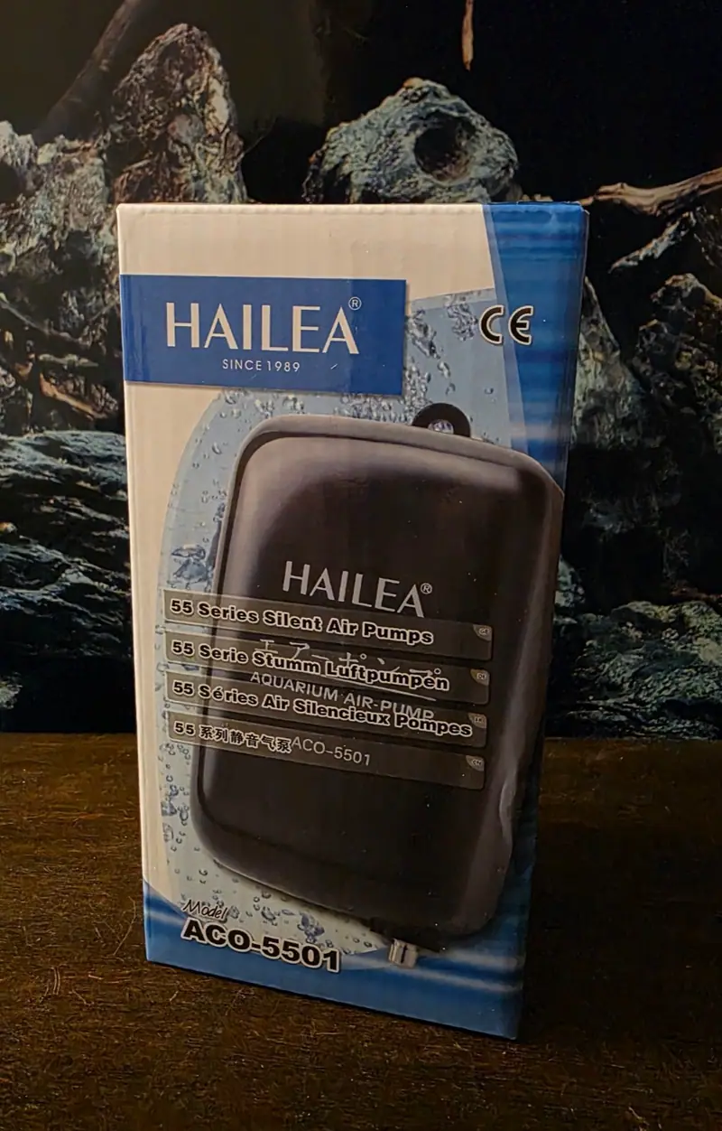 Hailea Membranpumpe 5501 - 90l/h 2W leise Luftpumpe Durchlüfter Aquarium