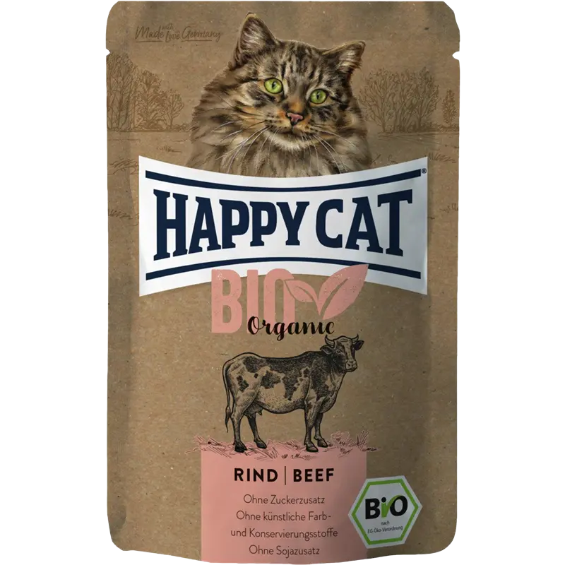 Happy Cat Pouch Bio Rind 85 g