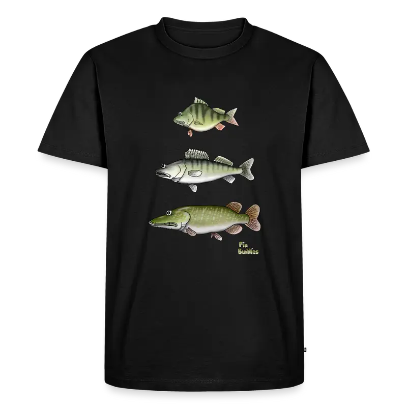 Hecht Zander Barsch Triple T-Shirt - Männer - Bio-Qualität