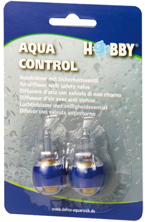 Hobby Aqua Control Ausströmer - 2er Pack Sprudelstein Kugel m. Sicherheitsventil