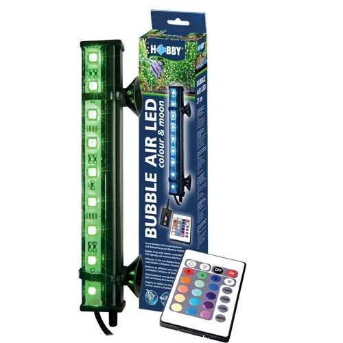 Hobby Bubble Air LED 33cm colour & moon mit Ausströmer Funktion Aquarium