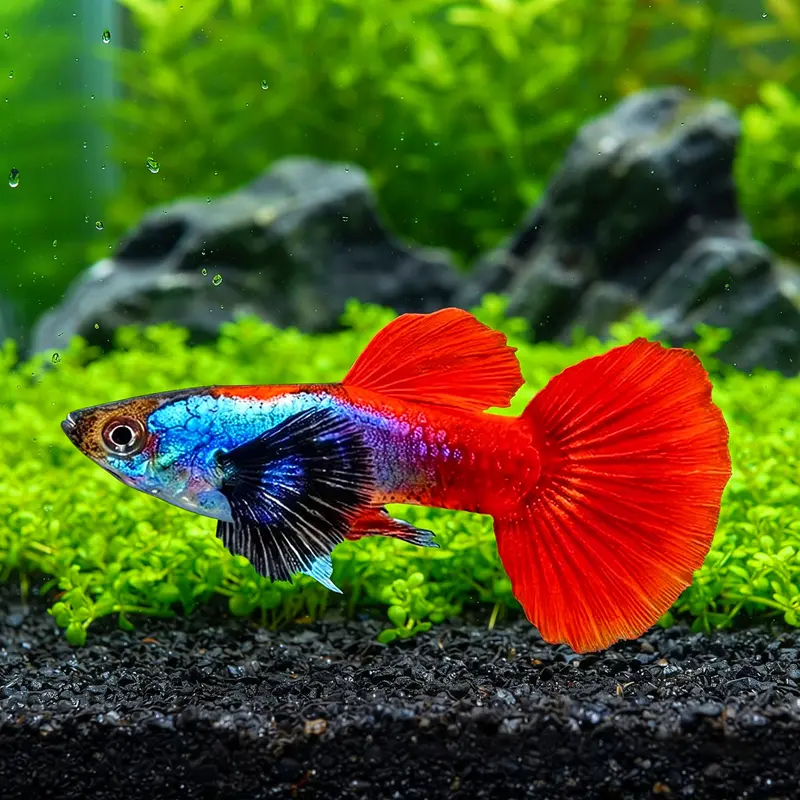 Hochzucht-Guppy – ❤️ Red Dumbo