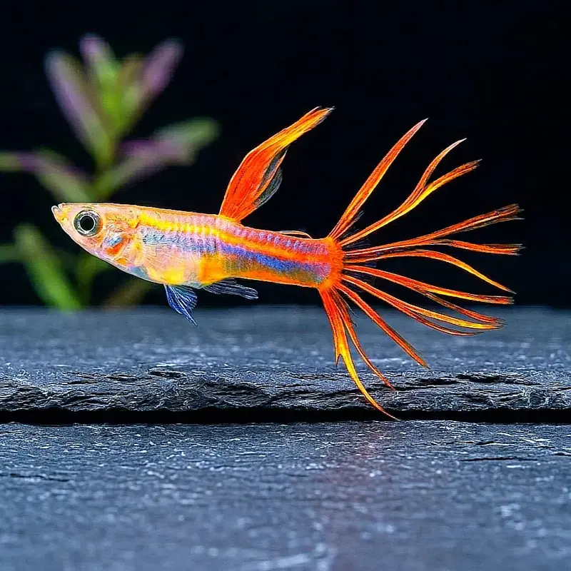 Hochzucht-Guppys - ❤️ Crowntail Red