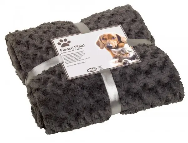 Hunde Fleece Decke Super Soft grau S 60x85cm kuschelige Hundedecke Hund