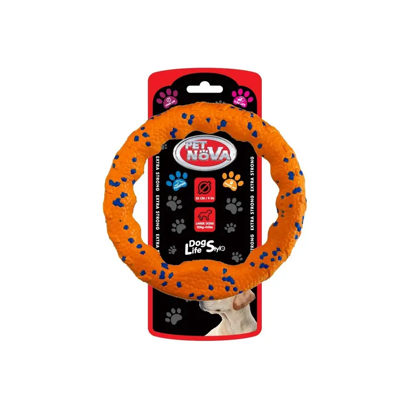 Hunde Polyringo Strong S - 18cm bissfester Gummi Ring langlebiges Spielzeug Hund