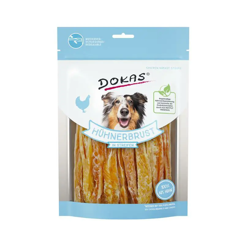 Hundesnack Hühnerbrust in Streifen