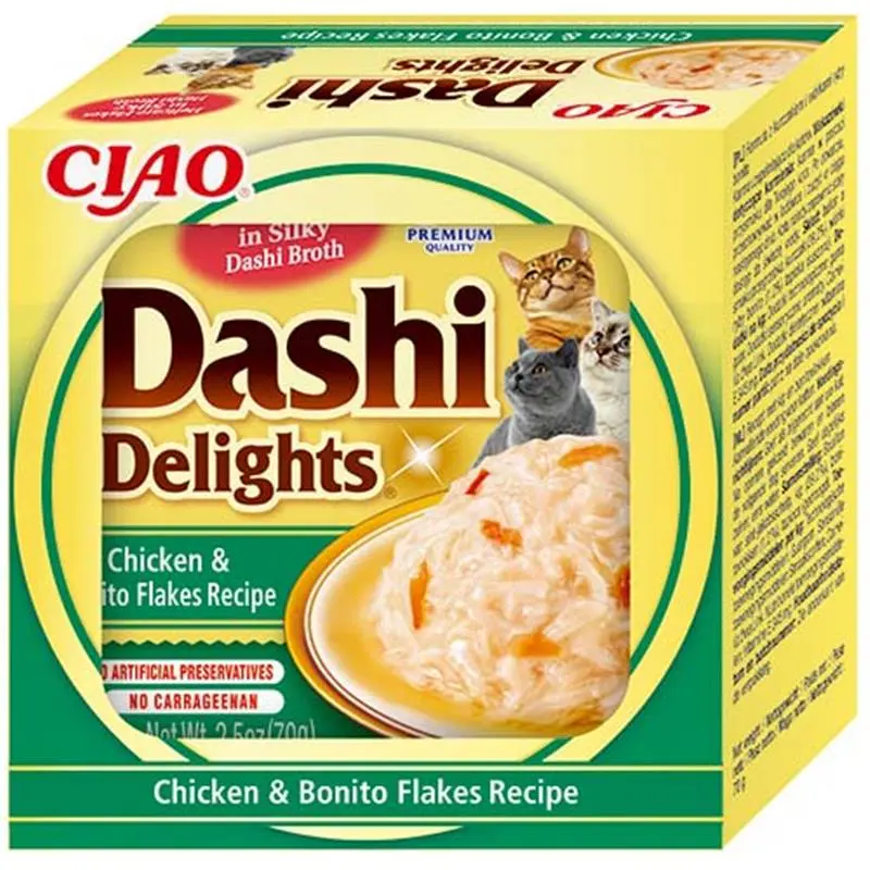Inaba Cat Dashi Delights Chicken & Bonito Flakes 70g