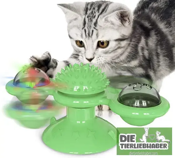 Interaktives Windmühlen-Katzenspielzeug