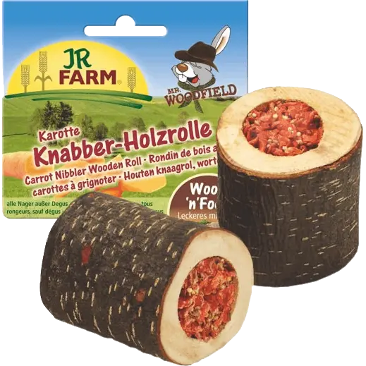 JR FARM Mr. Woodfield Knabber-Holzrolle Karotte 150 g
