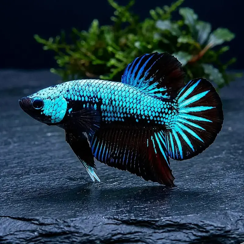Kampffisch „Black Blue“ Betta splendens – Plakat 🖤💙