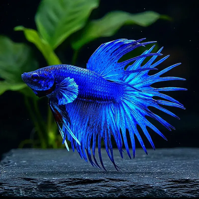Kampffisch Blau Betta splendens – Crowntail