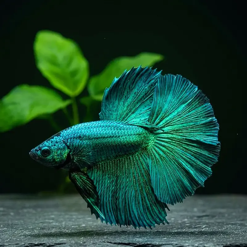 Kampffisch Green Betta splendens – Halfmoon
