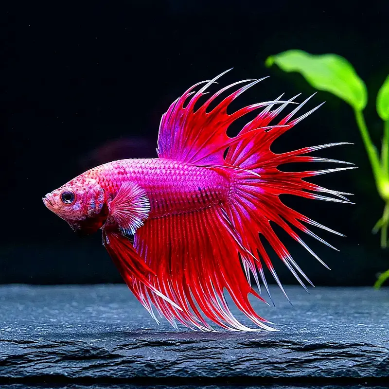 Kampffisch Purple Betta splendens – Crowntail