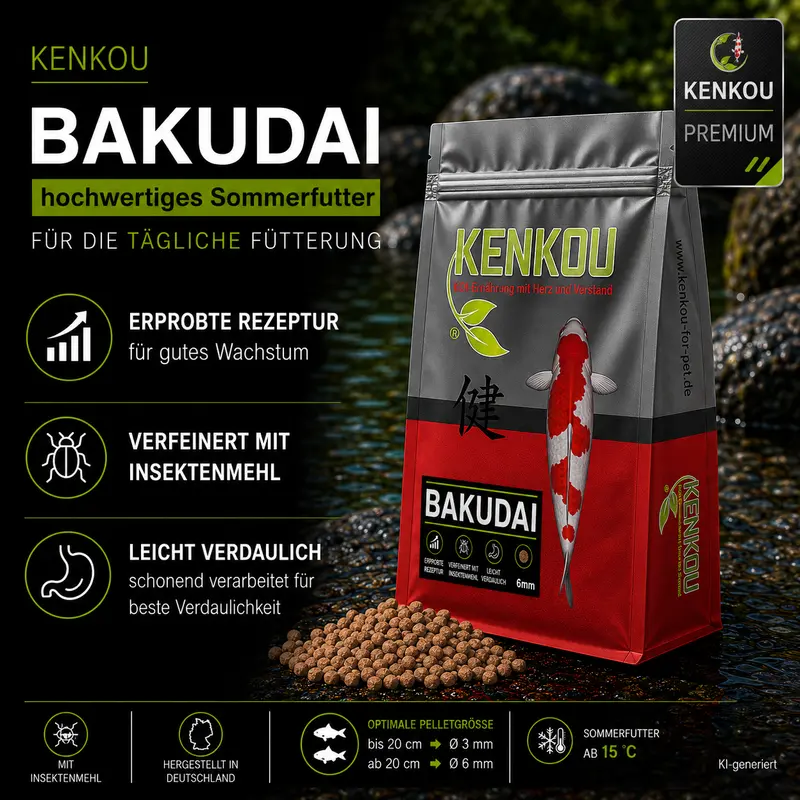 KENKOU® BAKUDAI Koifutter - 3 mm oder 6 mm schwimmend