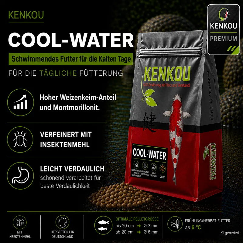 KENKOU® COOL-Water Koifutter  - 6 mm Pellets schwimmend