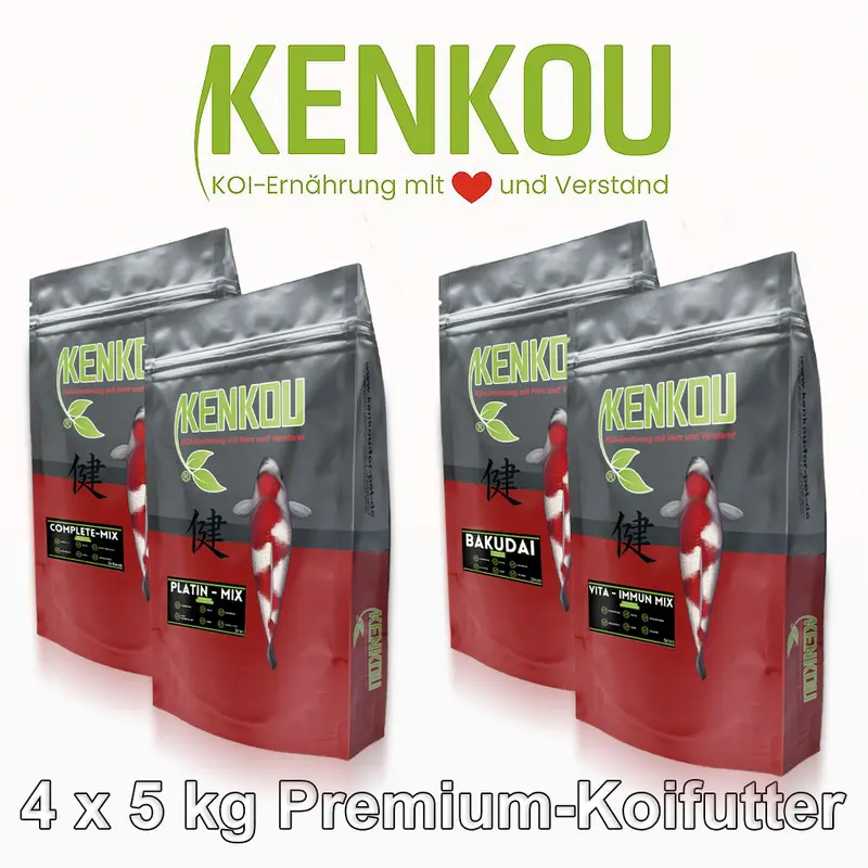 KENKOU Koifutter 20kg Premium in 3 oder 6 mm - Vorteilspaket