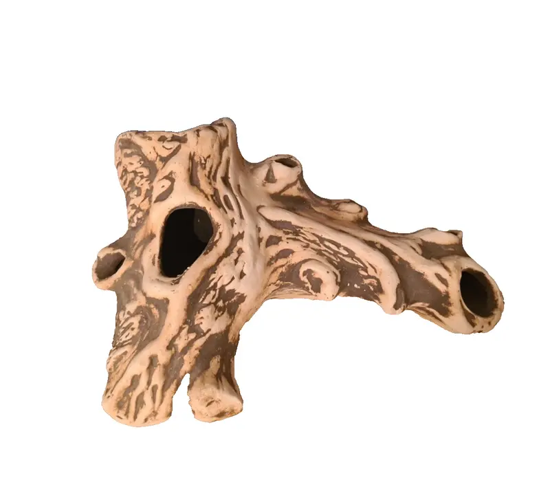 Keramikwurzel Baumwurzel 22cm Versteck Wurzel Deko Höhle Aquarium Welse