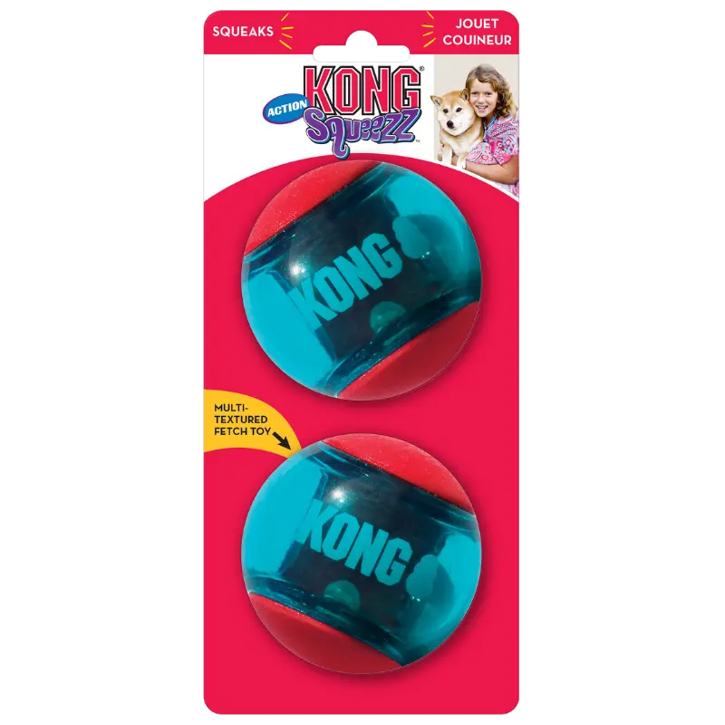 KONG Squeezz Action Ball Red