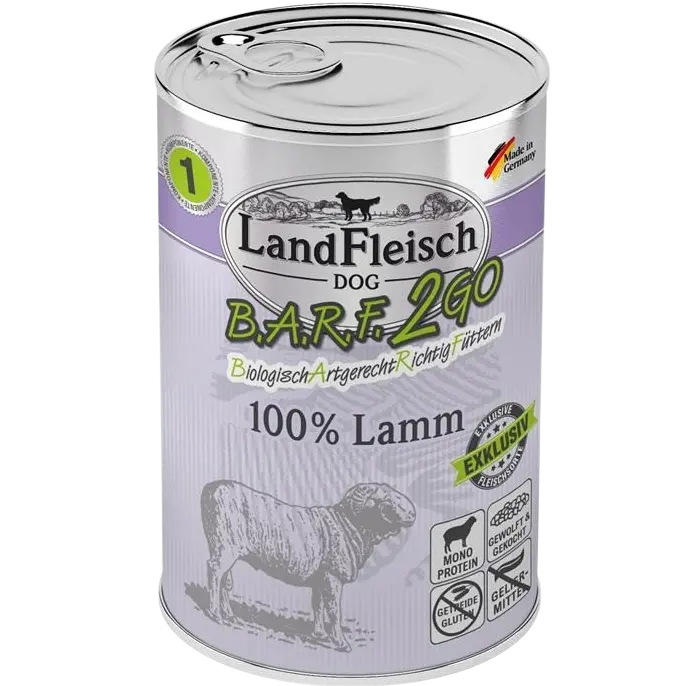 LandFleisch B.A.R.F.2GO Exklusiv Lamm 400 g