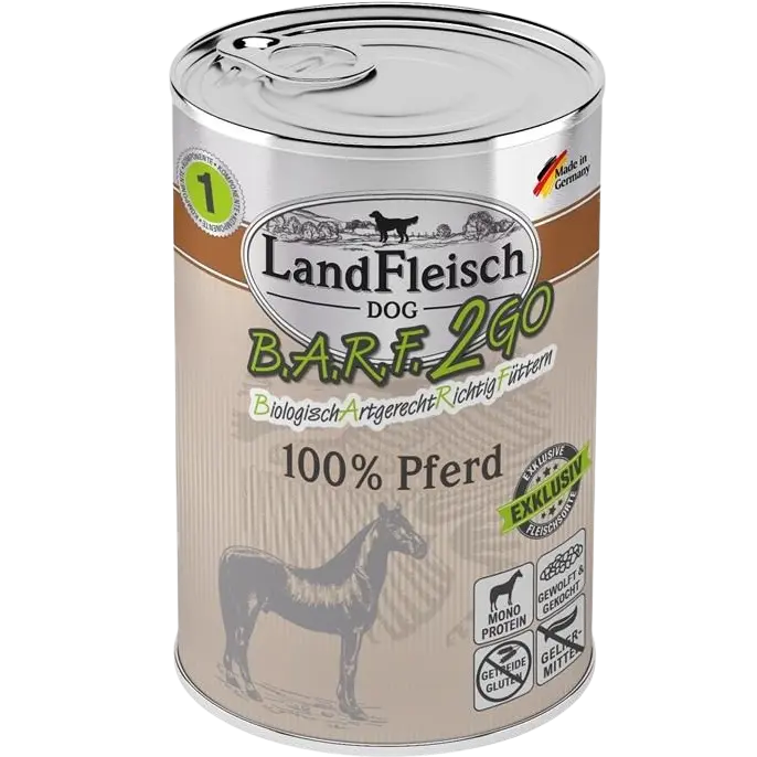 LandFleisch B.A.R.F.2GO Exklusiv Pferd 400 g
