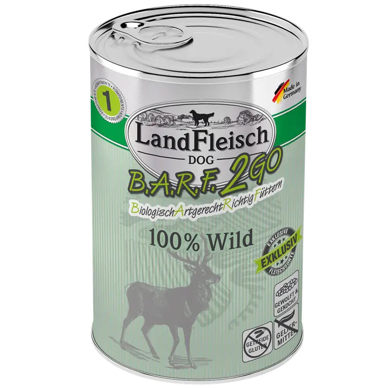 LandFleisch B.A.R.F.2GO Exklusiv Wild 400 g