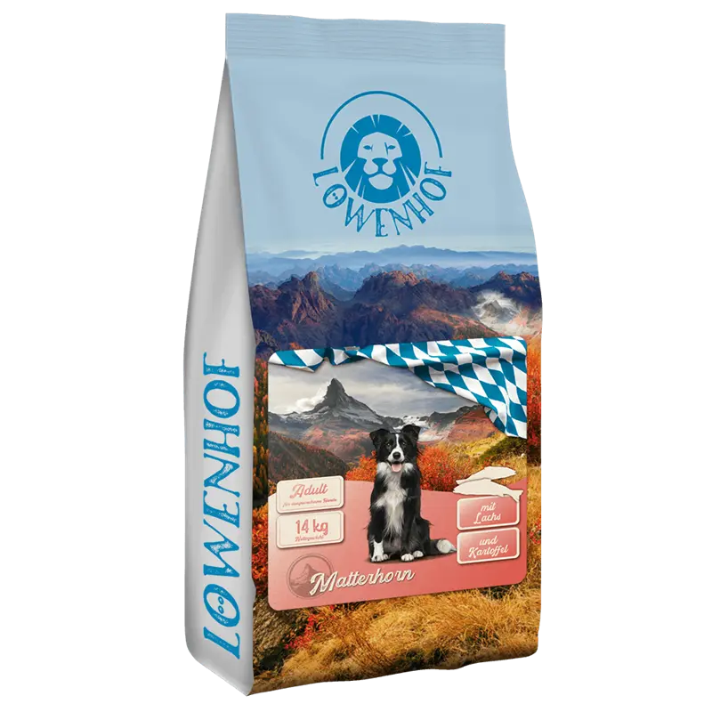 Löwenhof Matterhorn Adult (mit Lachs und Kartoffel)